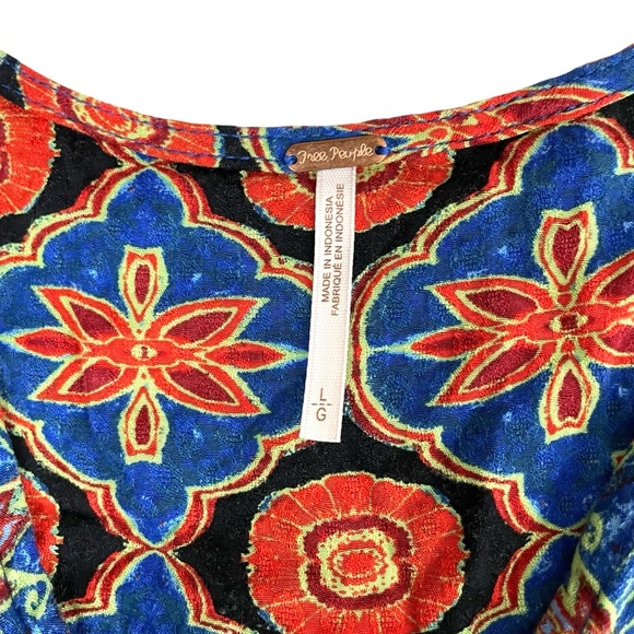 Free People Falling For You Floral Wrap Top Large - Picture 9 of 13